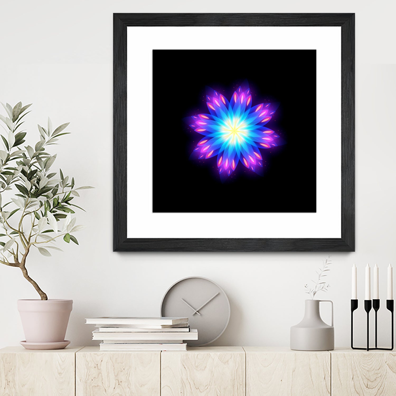 abstract flower2 by Ilya Shapko on GIANT ART - blue vector illustration