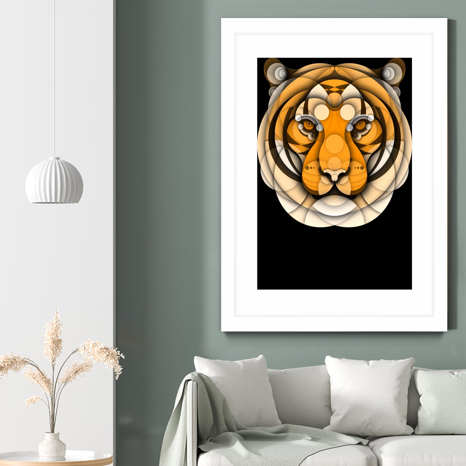 Tiger by Bruno Silva on GIANT ART - orange digital drawing