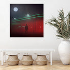 Gas Station Fog by Nick Kempton on GIANT ART - red digital painting