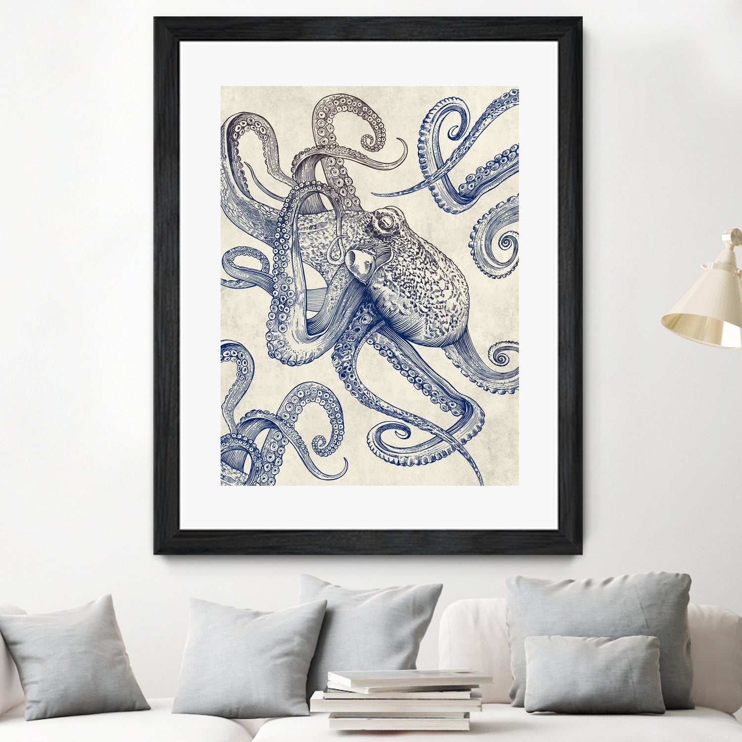 Octo Flow by Caldwell Rachel on GIANT ART - blue digital drawing