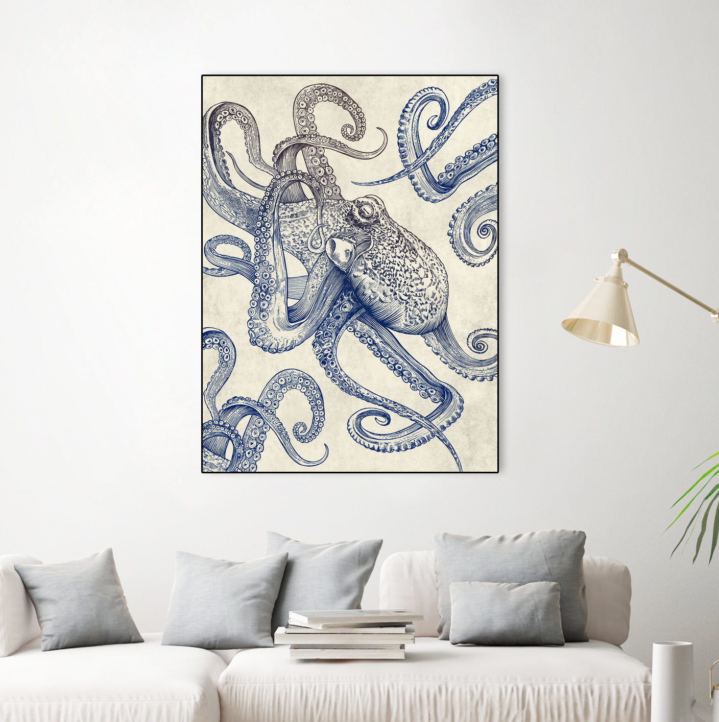 Octo Flow by Caldwell Rachel on GIANT ART - blue digital drawing