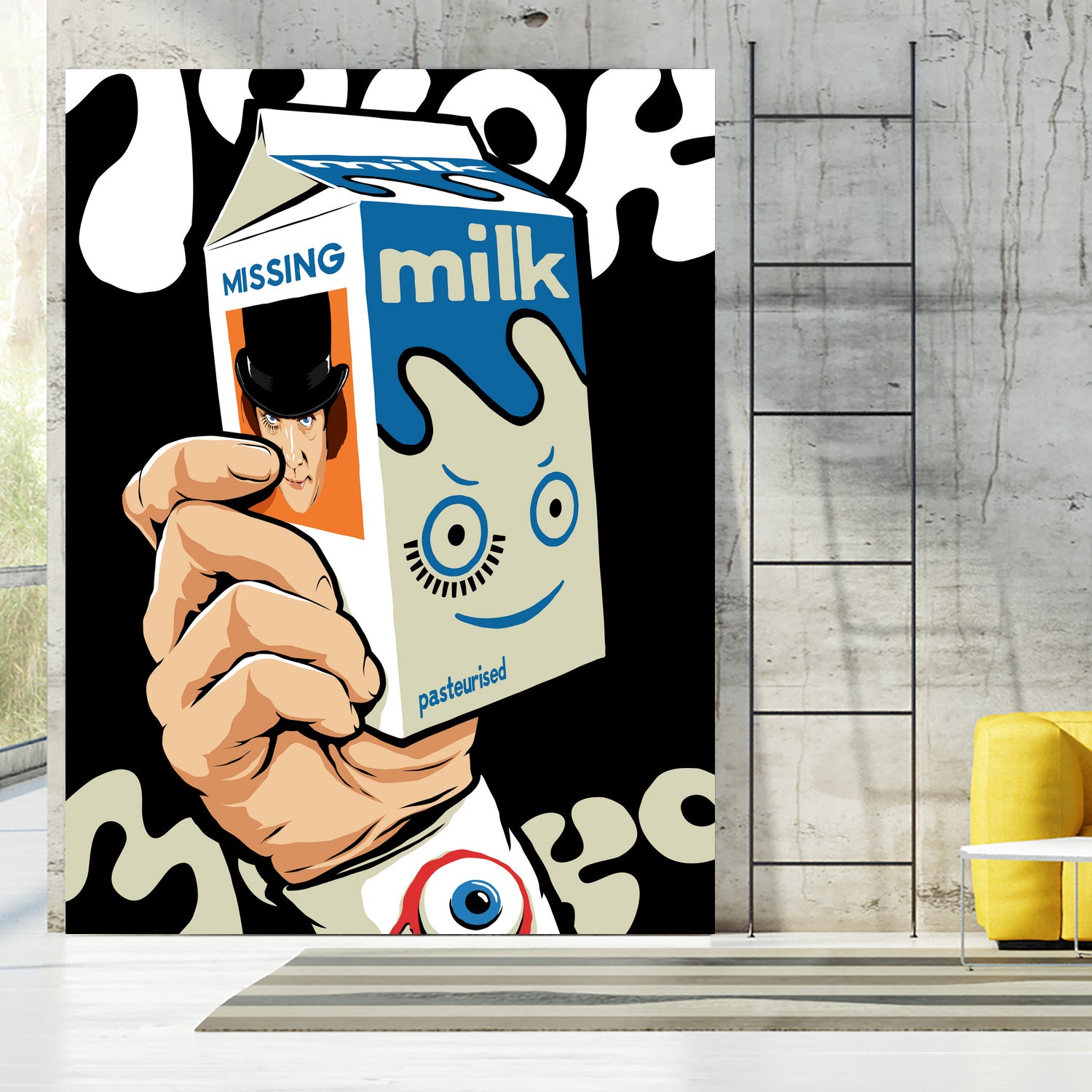 Milk and TV Easily by Bily Mariano da Luz on GIANT ART - black digital drawing