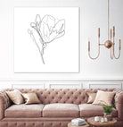 Magnolia Flower Print #4 by Parinta Sofia Stefanopoulou on GIANT ART - white digital drawing