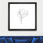 Magnolia Flower Print #4 by Parinta Sofia Stefanopoulou on GIANT ART - white digital drawing