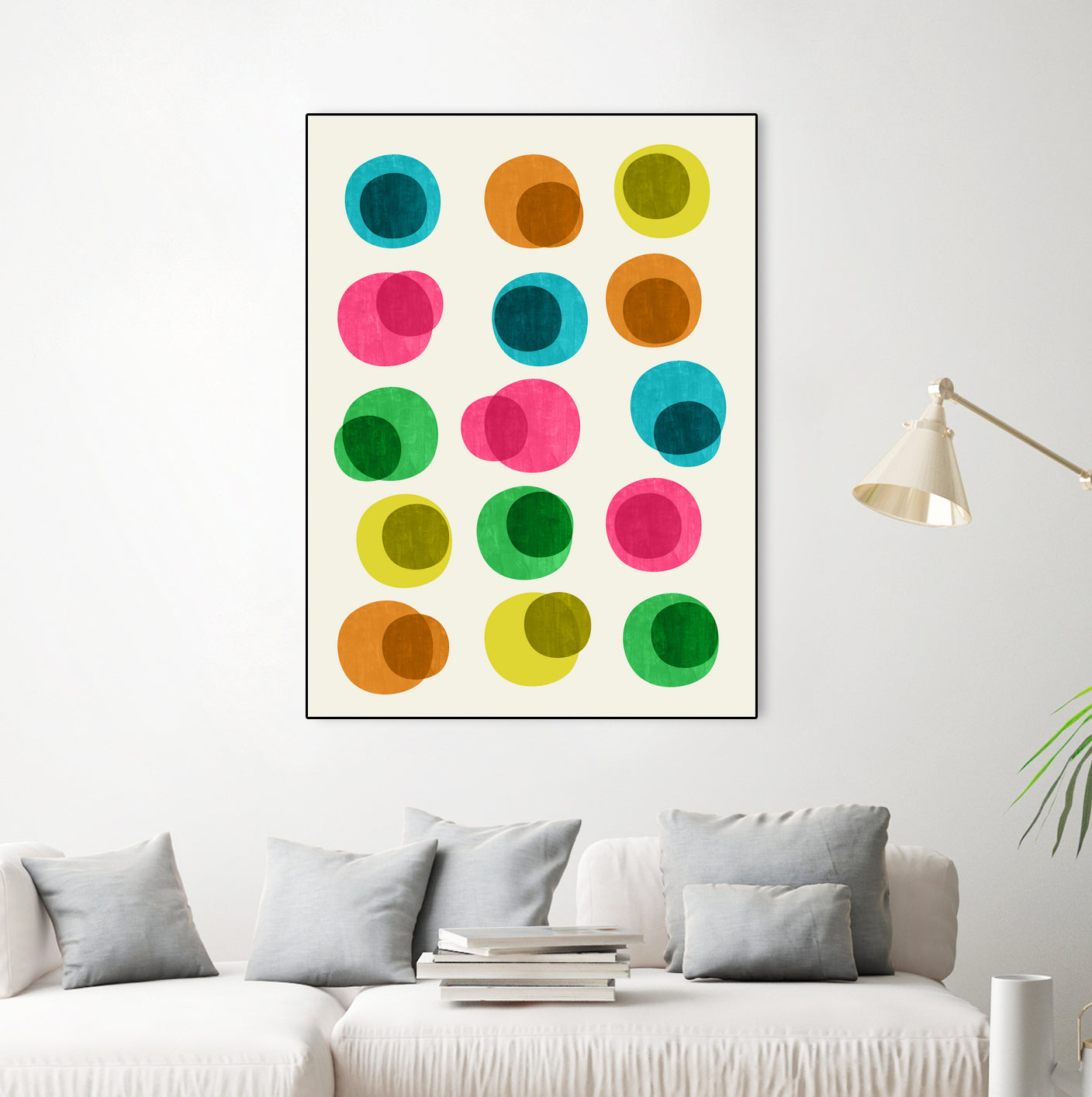 An Array of Circles by Trevor May on GIANT ART - pink digital painting