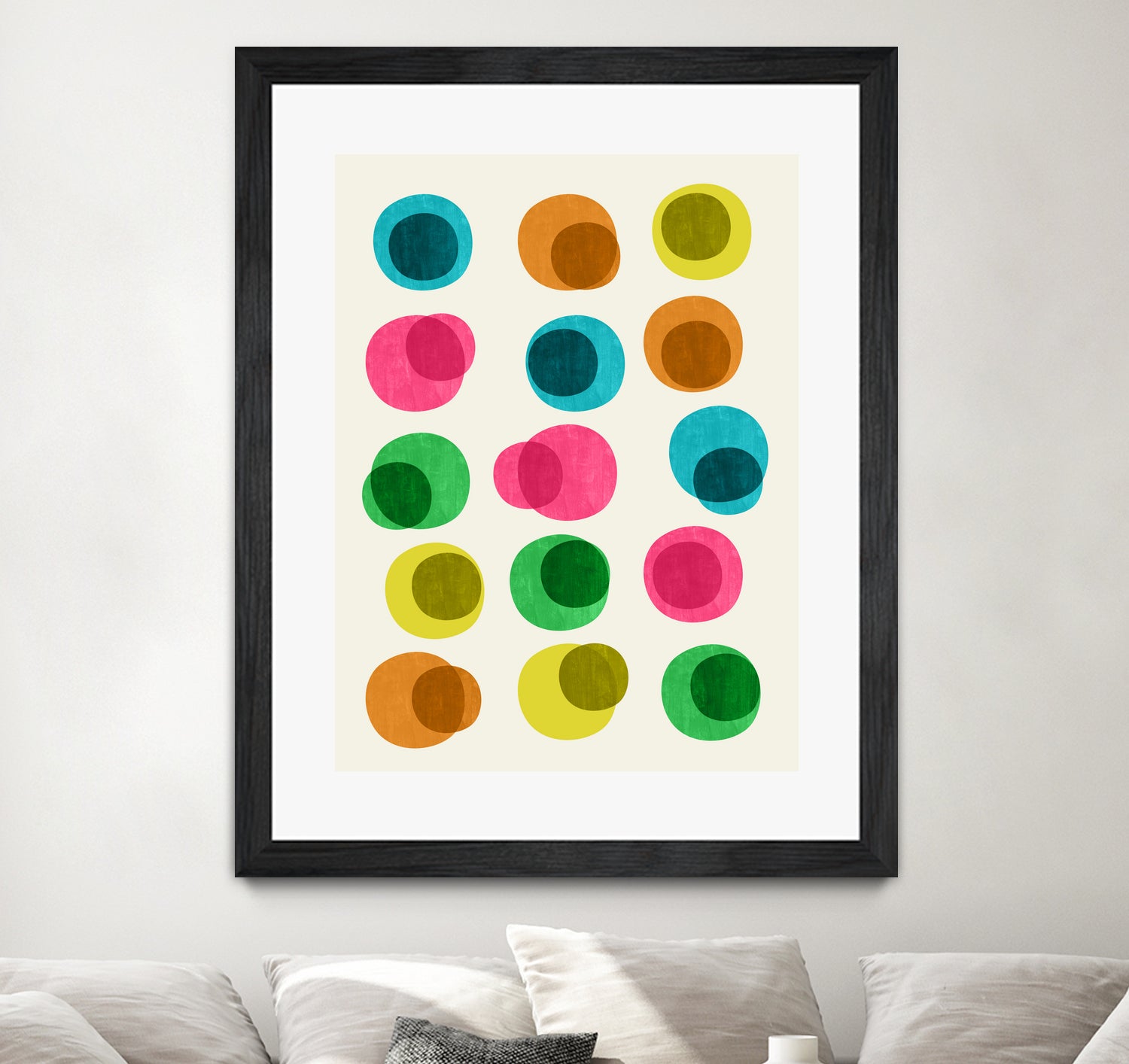 An Array of Circles by Trevor May on GIANT ART - pink digital painting