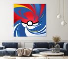 Pokemon Ball by Nikita Abakumov on GIANT ART - red vector illustration