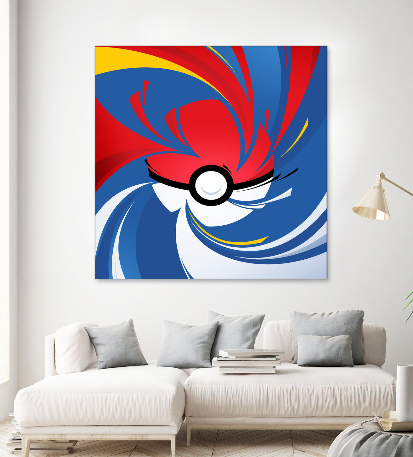 Pokemon Ball by Nikita Abakumov on GIANT ART - red vector illustration