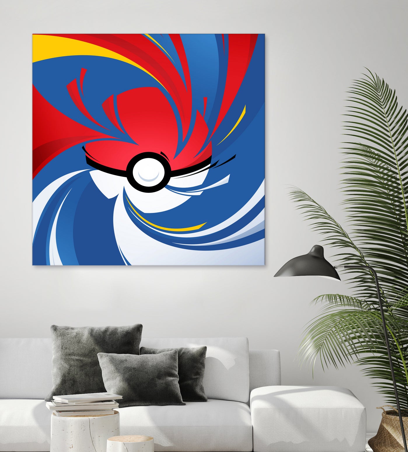 Pokemon Ball by Nikita Abakumov on GIANT ART - red vector illustration