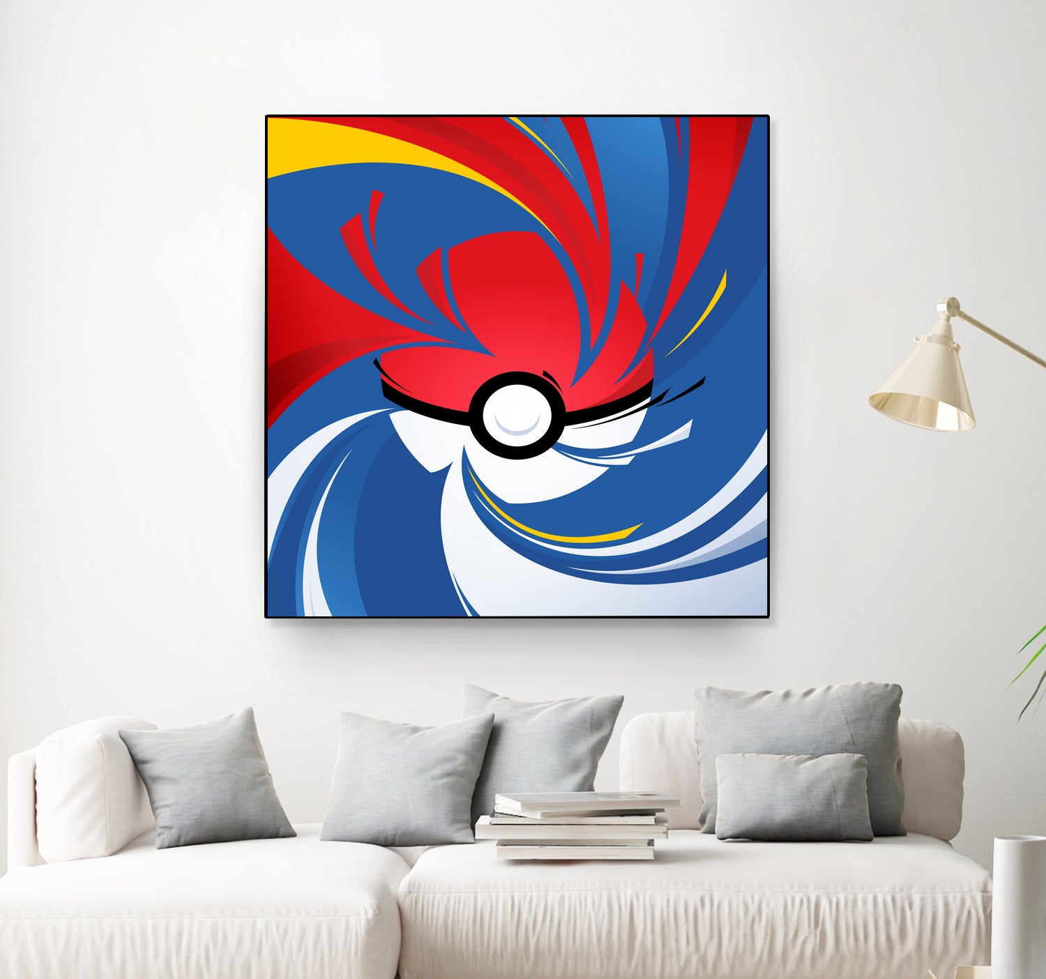 Pokemon Ball by Nikita Abakumov on GIANT ART - red vector illustration