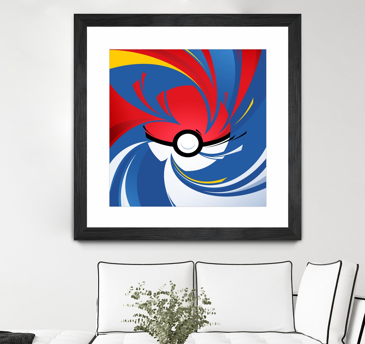 Pokemon Ball by Nikita Abakumov on GIANT ART - red vector illustration