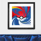 Pokemon Ball by Nikita Abakumov on GIANT ART - red vector illustration