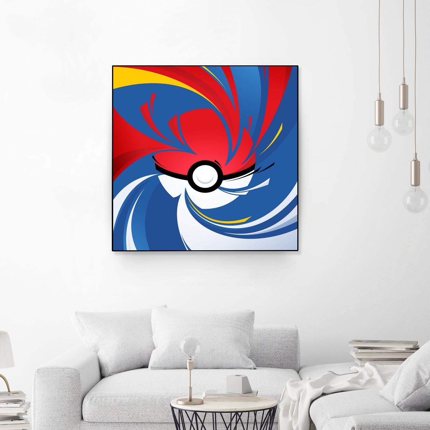 Pokemon Ball by Nikita Abakumov on GIANT ART - red vector illustration