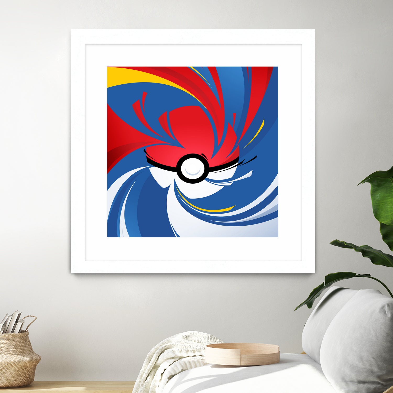 Pokemon Ball by Nikita Abakumov on GIANT ART - red vector illustration