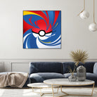 Pokemon Ball by Nikita Abakumov on GIANT ART - red vector illustration