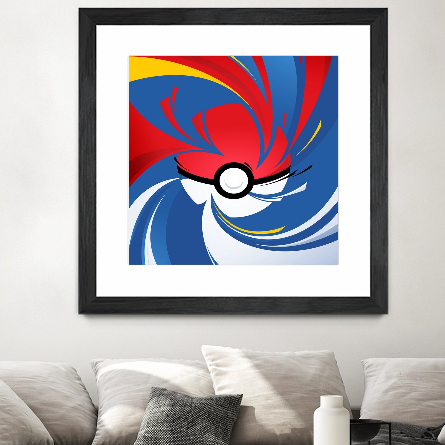 Pokemon Ball by Nikita Abakumov on GIANT ART - red vector illustration