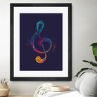 Treble Color by Leandro Jorge on GIANT ART - blue vector illustration