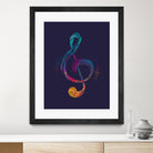 Treble Color by Leandro Jorge on GIANT ART - blue vector illustration