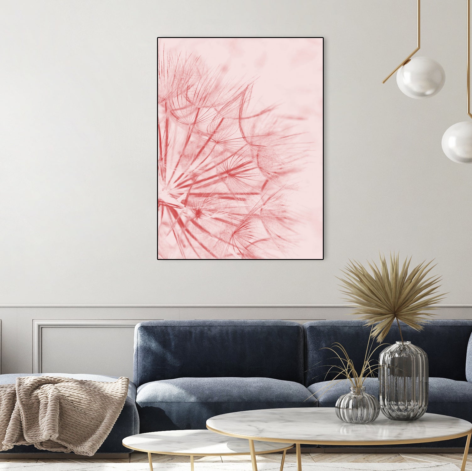 Dandelion In Pink by IOANNA PAPANIKOLAOU on GIANT ART - pink photo illustration