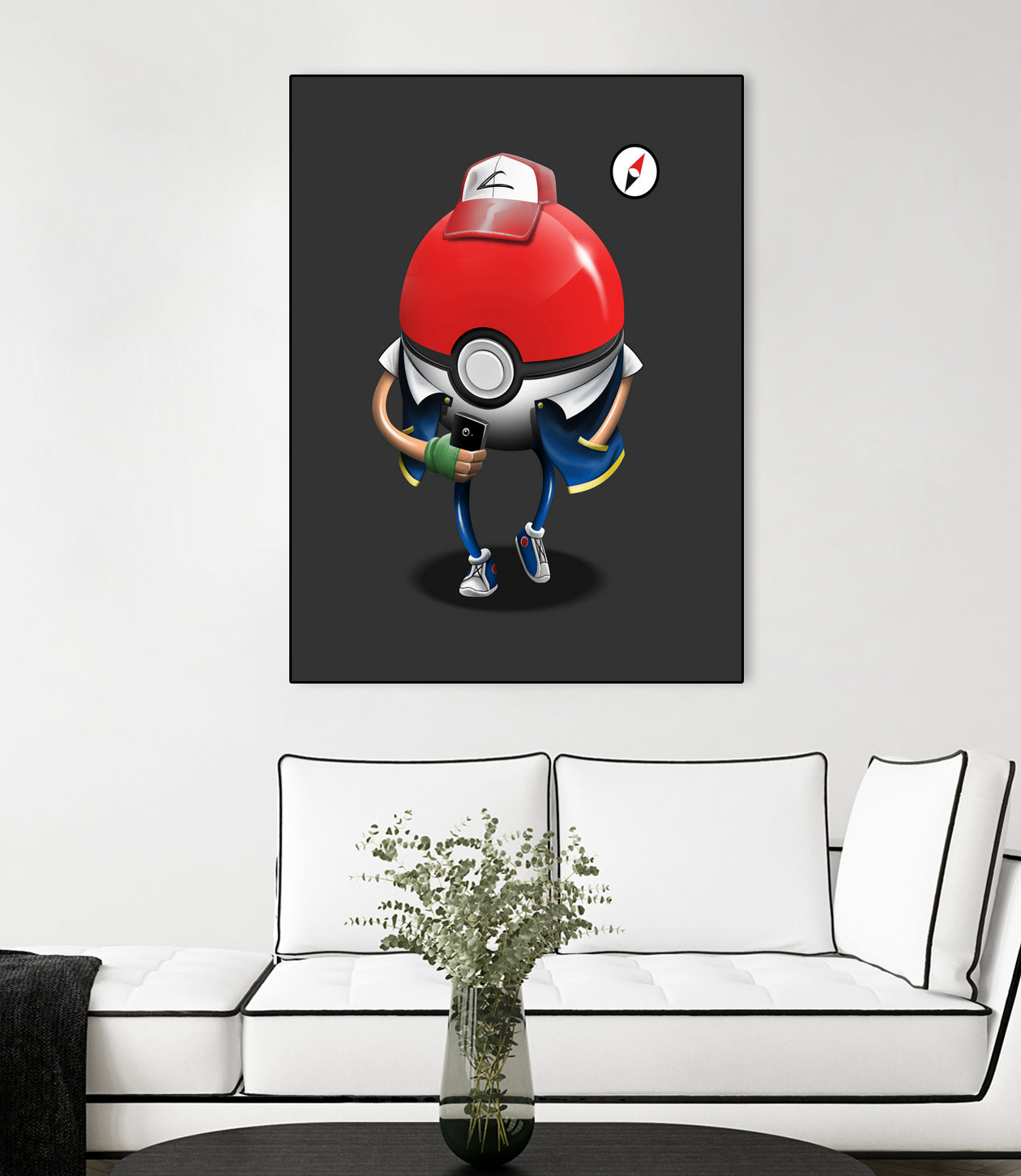 Poke Ball Go! by Vincent Trinidad on GIANT ART - gray digital painting