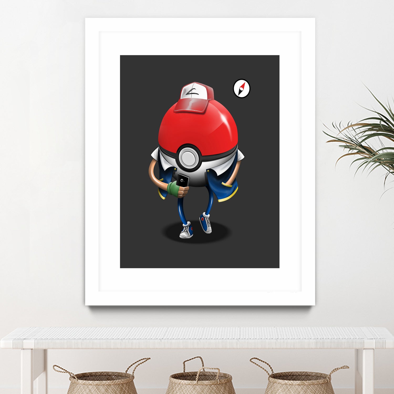 Poke Ball Go! by Vincent Trinidad on GIANT ART - gray digital painting