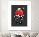 Poke Ball Go! by Vincent Trinidad on GIANT ART - gray digital painting