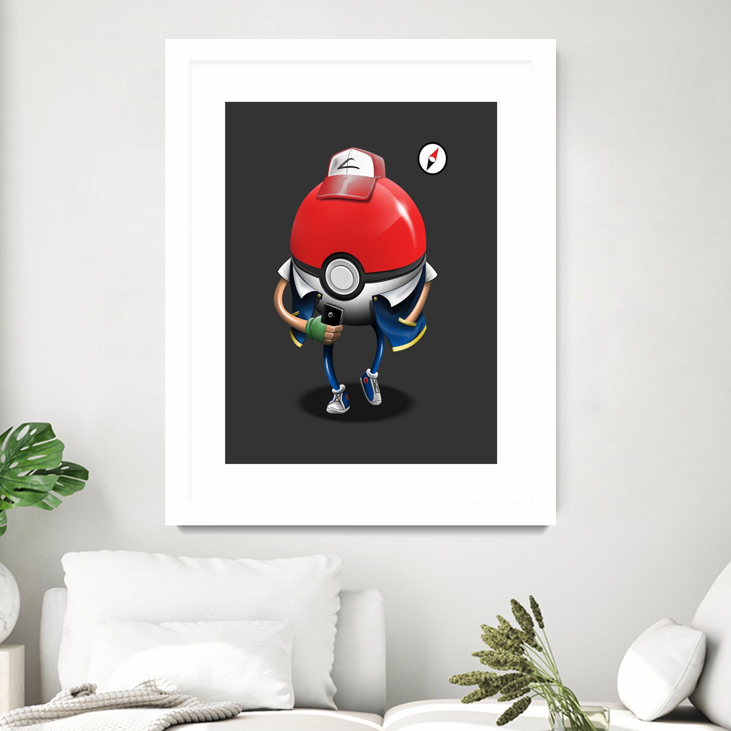 Poke Ball Go! by Vincent Trinidad on GIANT ART - gray digital painting