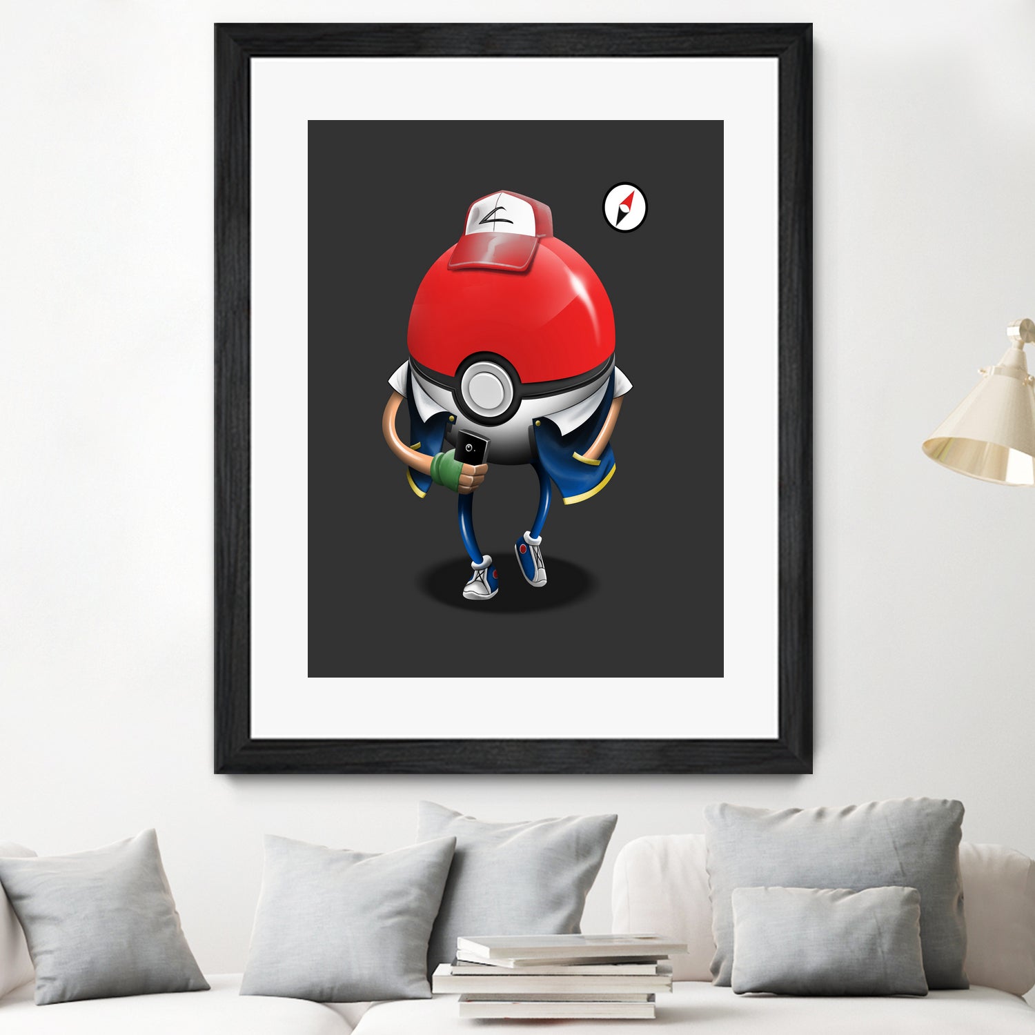 Poke Ball Go! by Vincent Trinidad on GIANT ART - gray digital painting