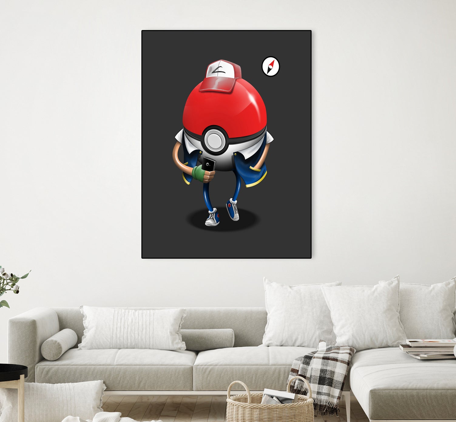 Poke Ball Go! by Vincent Trinidad on GIANT ART - gray digital painting