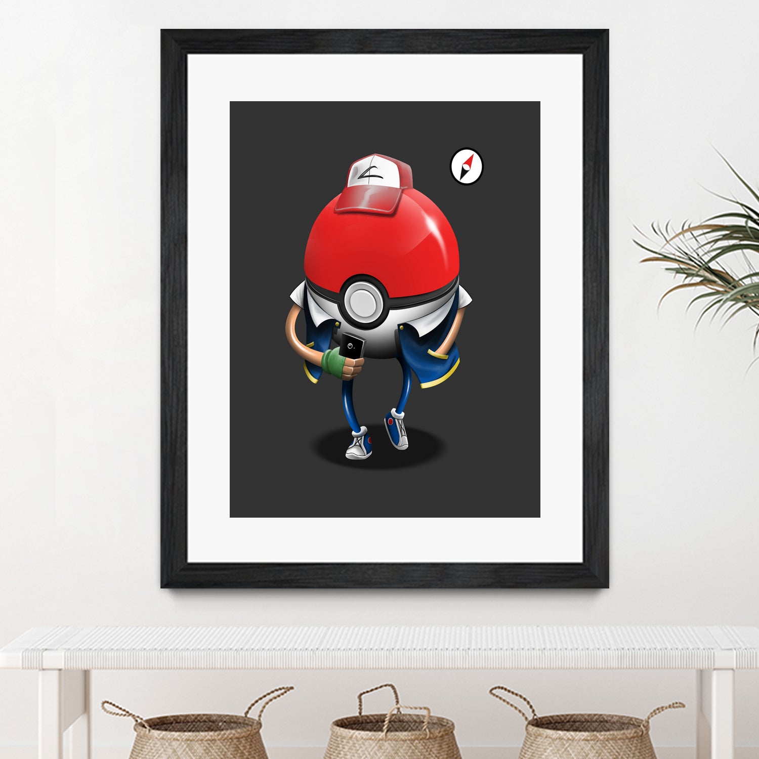 Poke Ball Go! by Vincent Trinidad on GIANT ART - gray digital painting