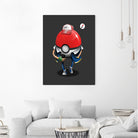 Poke Ball Go! by Vincent Trinidad on GIANT ART - gray digital painting