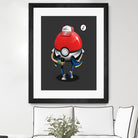 Poke Ball Go! by Vincent Trinidad on GIANT ART - gray digital painting