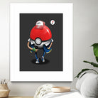 Poke Ball Go! by Vincent Trinidad on GIANT ART - gray digital painting