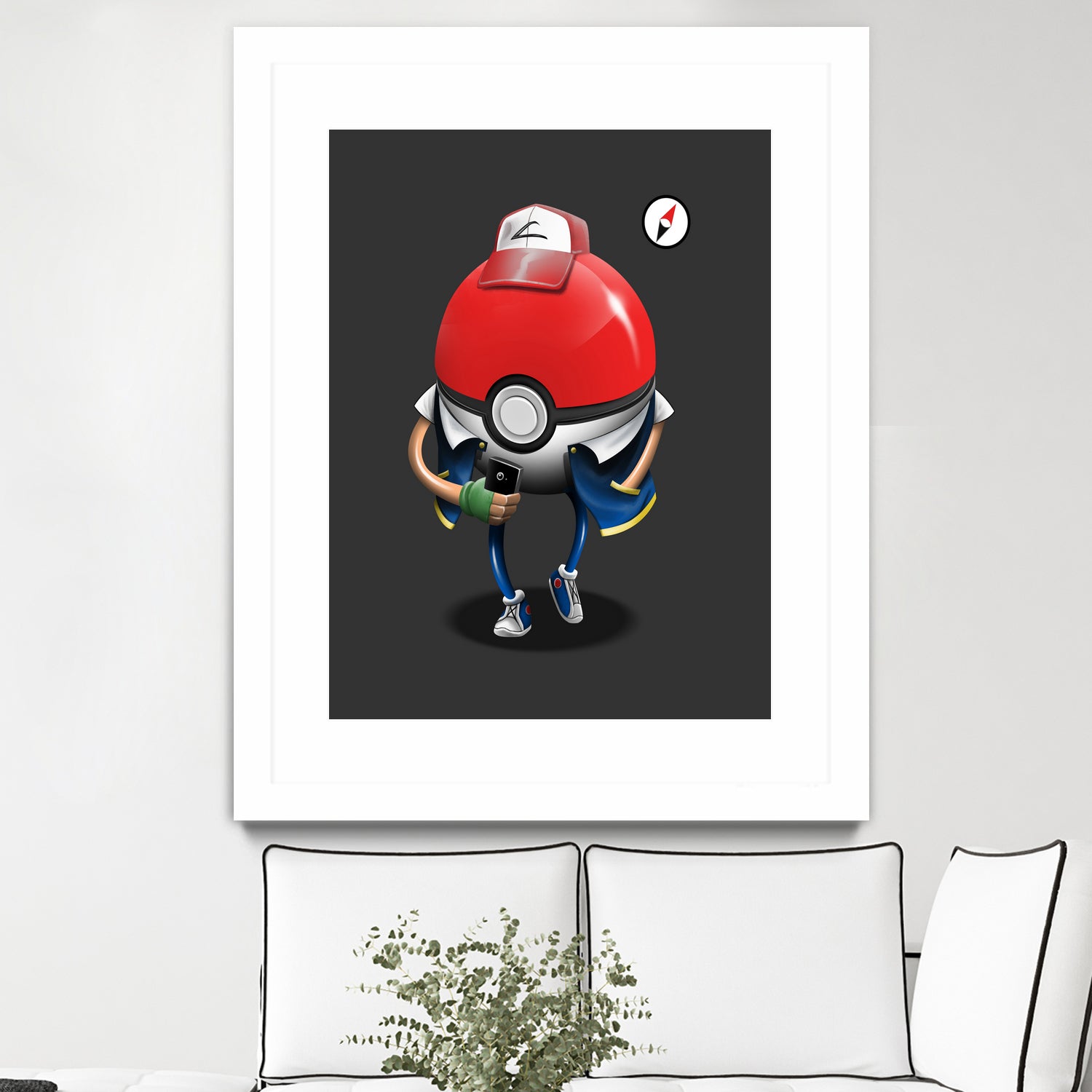 Poke Ball Go! by Vincent Trinidad on GIANT ART - gray digital painting