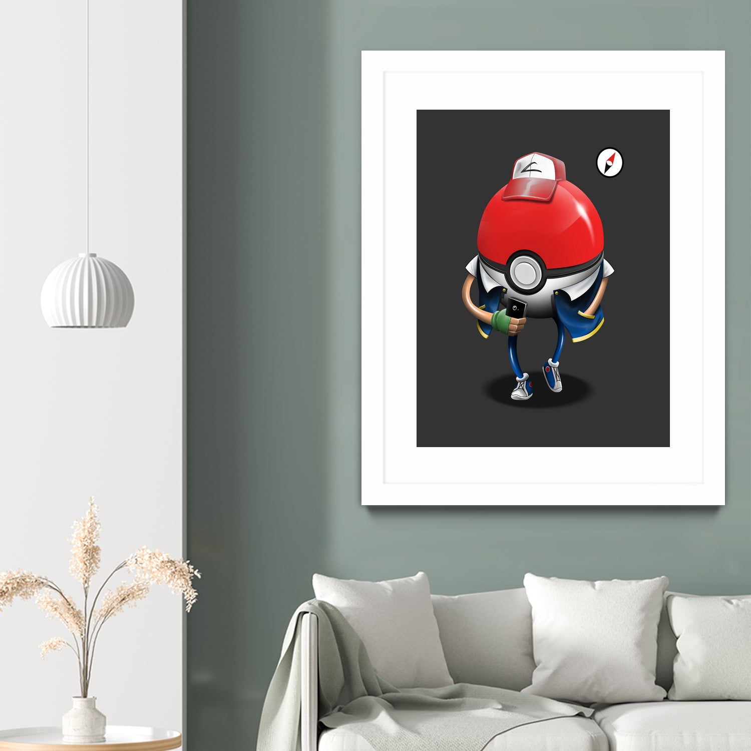 Poke Ball Go! by Vincent Trinidad on GIANT ART - gray digital painting