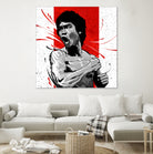 Bruce Lee by Nikita Abakumov on GIANT ART - red digital painting