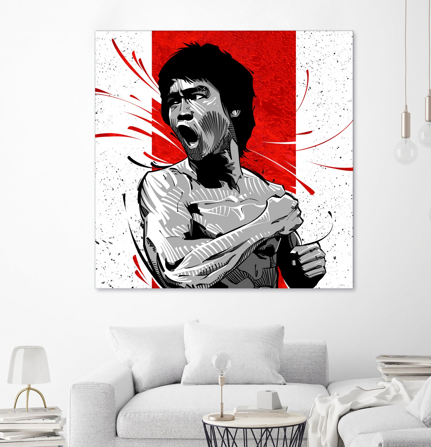 Bruce Lee by Nikita Abakumov on GIANT ART - red digital painting