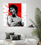 Bruce Lee by Nikita Abakumov on GIANT ART - red digital painting