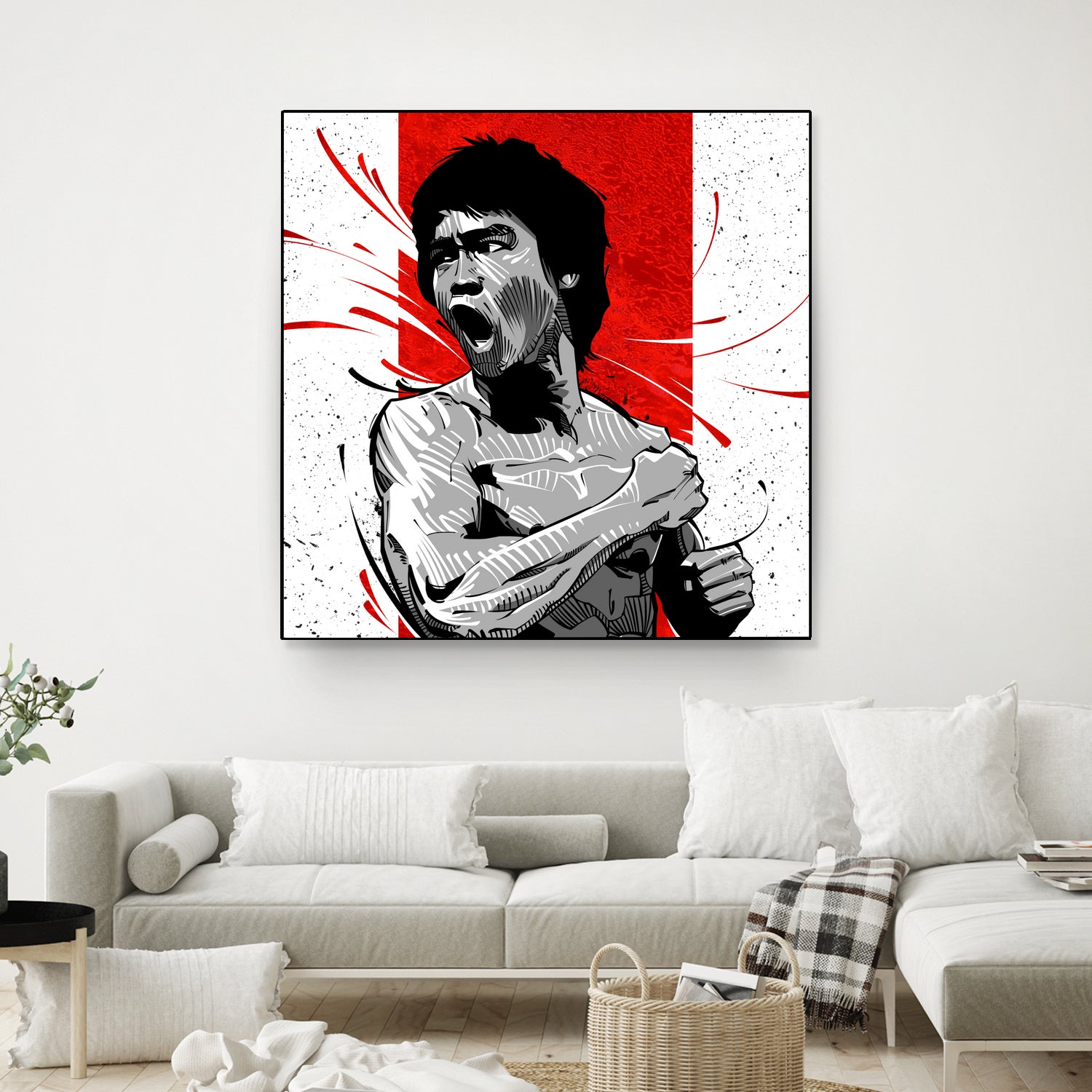 Bruce Lee by Nikita Abakumov on GIANT ART - red digital painting