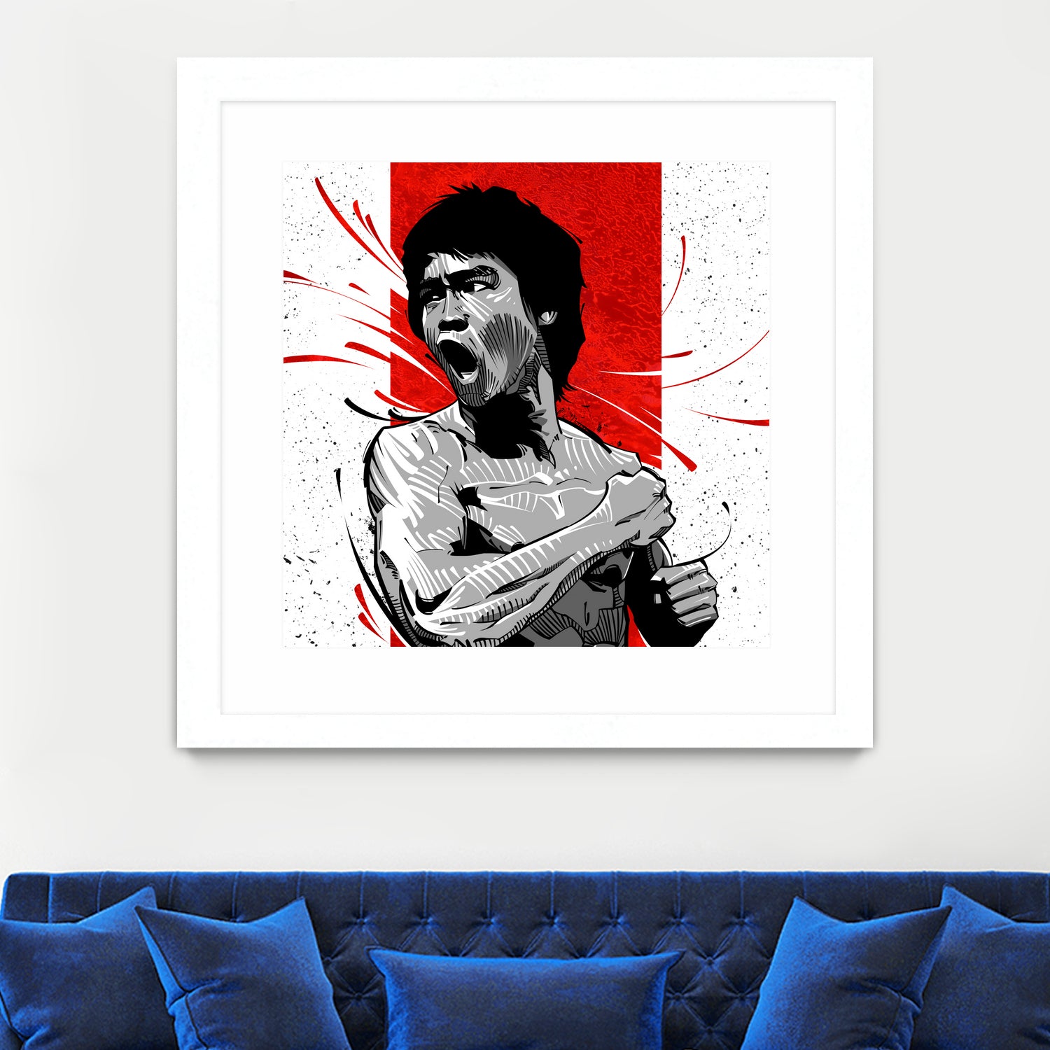 Bruce Lee by Nikita Abakumov on GIANT ART - red digital painting