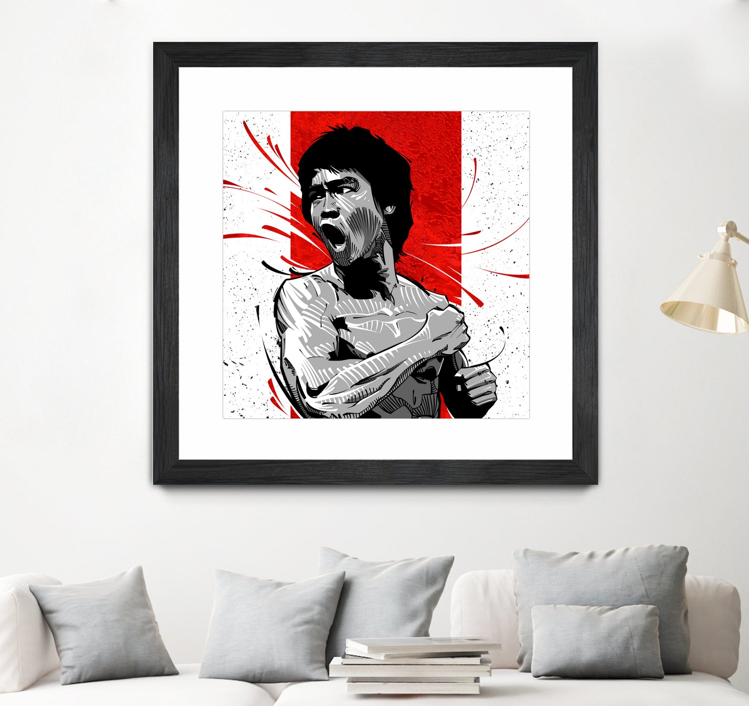 Bruce Lee by Nikita Abakumov on GIANT ART - red digital painting