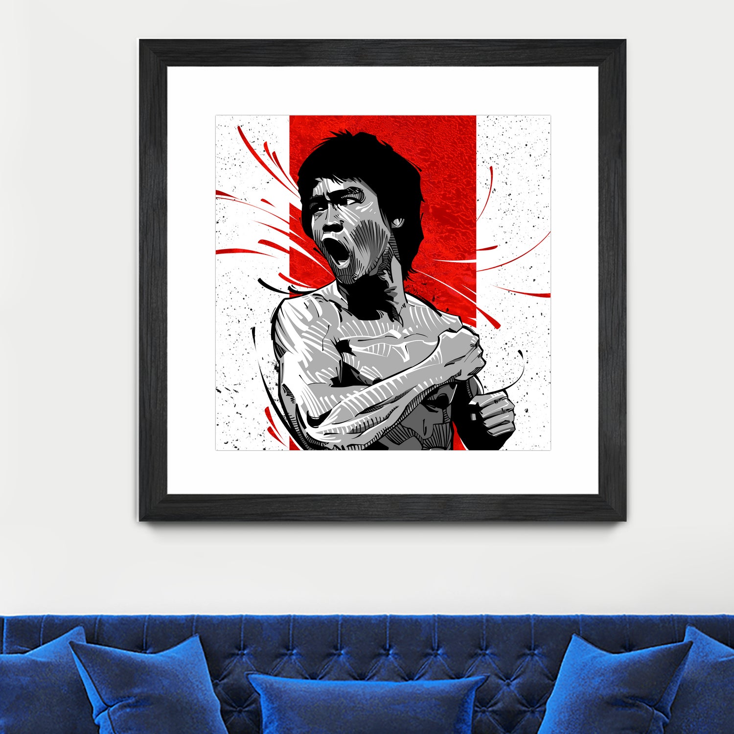 Bruce Lee by Nikita Abakumov on GIANT ART - red digital painting