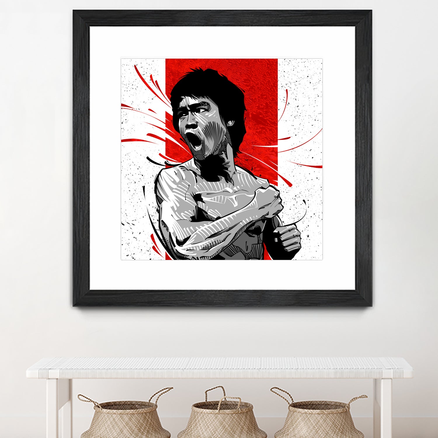 Bruce Lee by Nikita Abakumov on GIANT ART - red digital painting