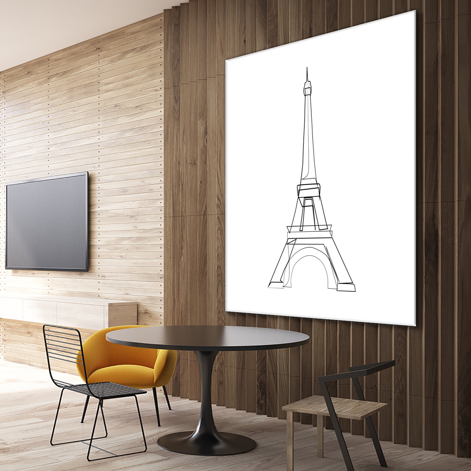 Eiffel Tower by Parinta Sofia Stefanopoulou on GIANT ART - white digital drawing