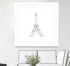 Eiffel Tower by Parinta Sofia Stefanopoulou on GIANT ART - white digital drawing