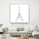 Eiffel Tower by Parinta Sofia Stefanopoulou on GIANT ART - white digital drawing