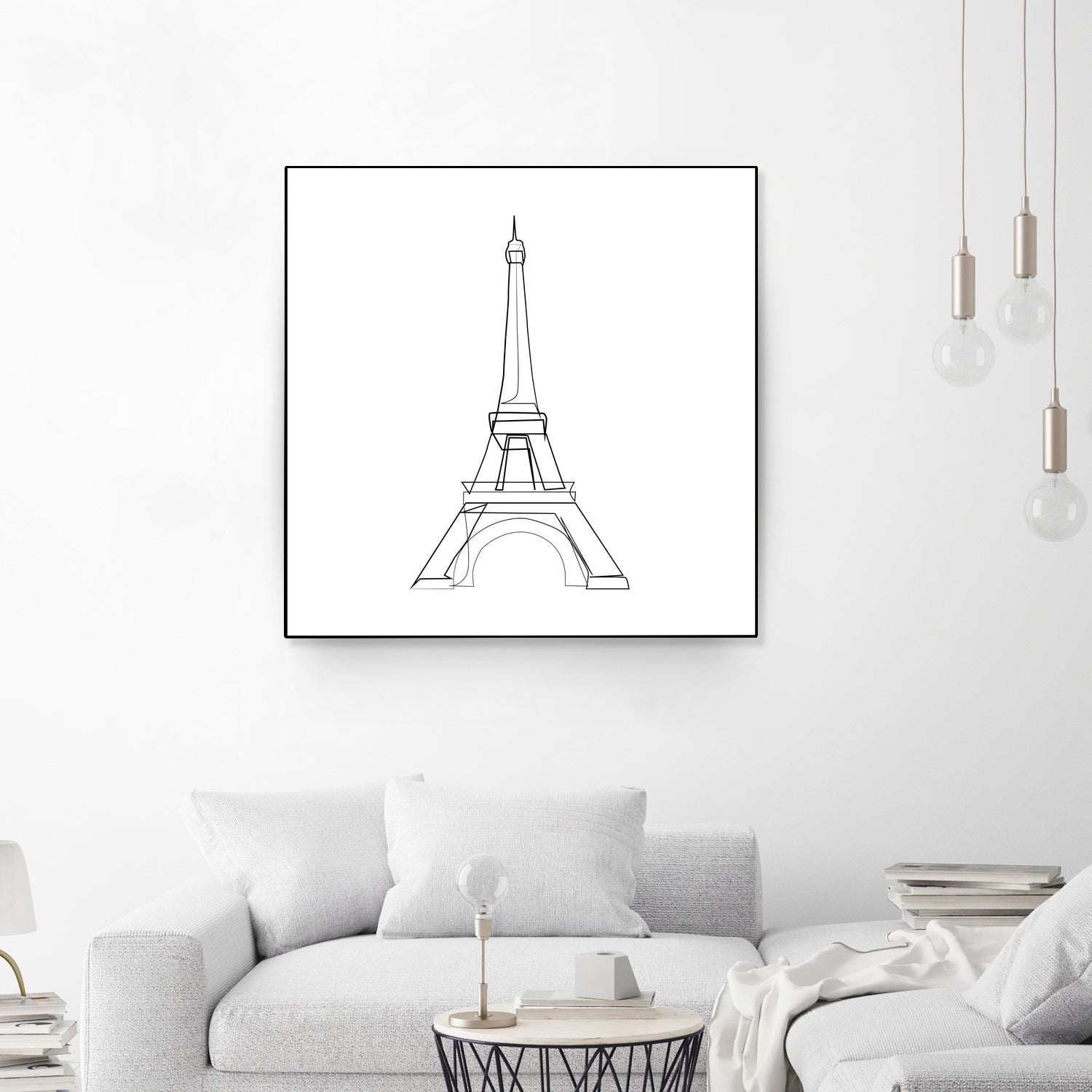 Eiffel Tower by Parinta Sofia Stefanopoulou on GIANT ART - white digital drawing