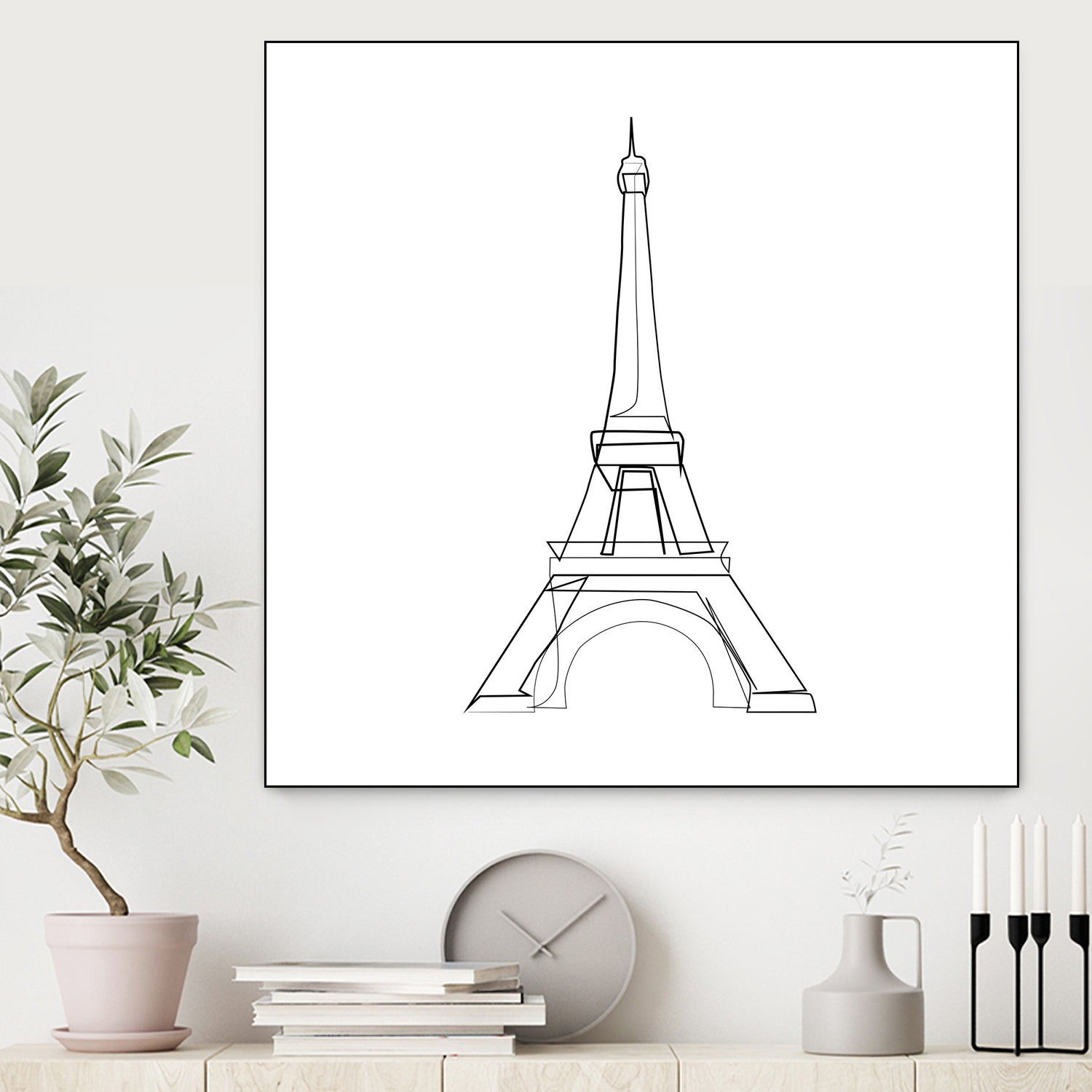 Eiffel Tower by Parinta Sofia Stefanopoulou on GIANT ART - white digital drawing