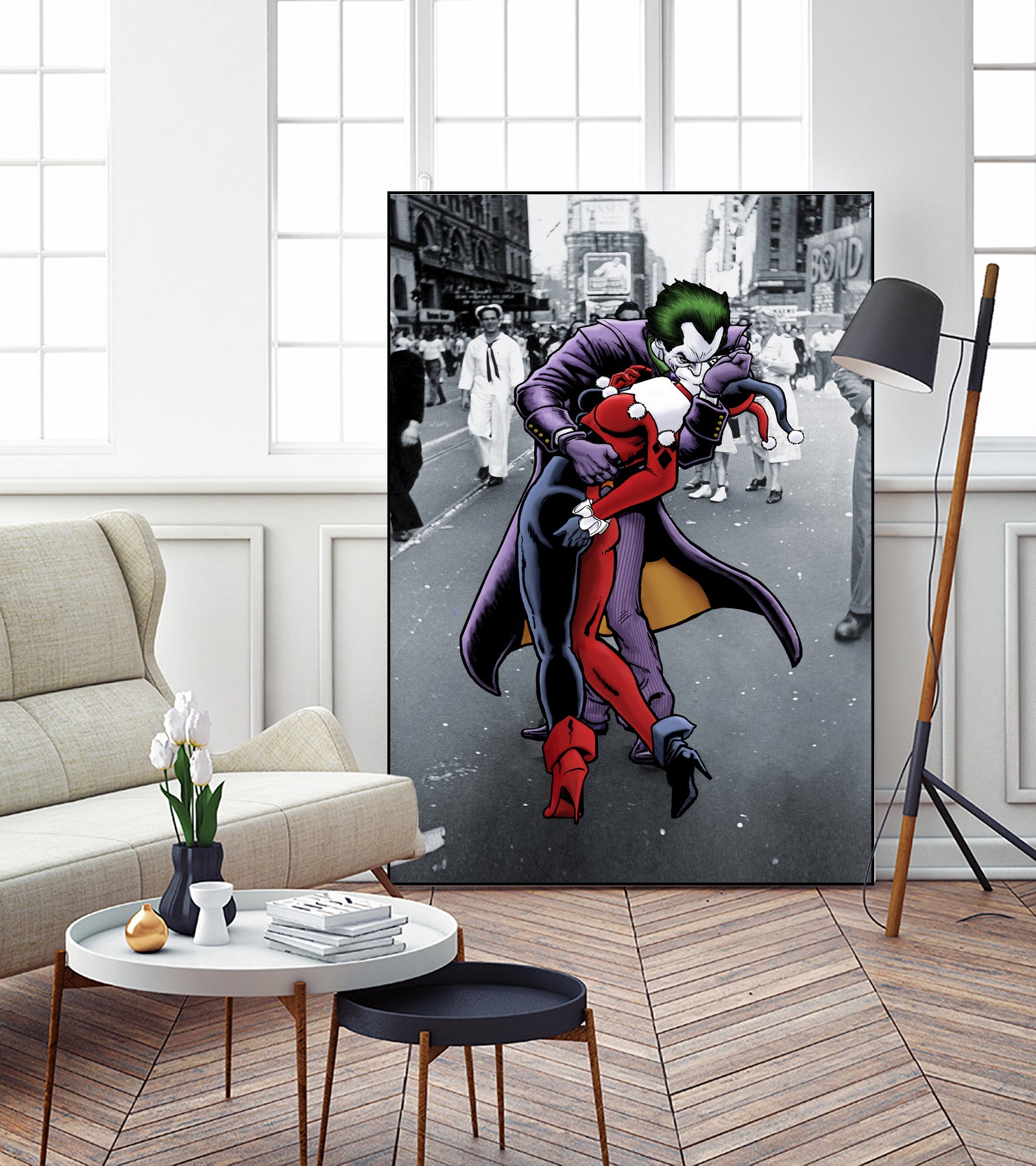 The Kissing Joke by Dan Avenell on GIANT ART - gray digital painting