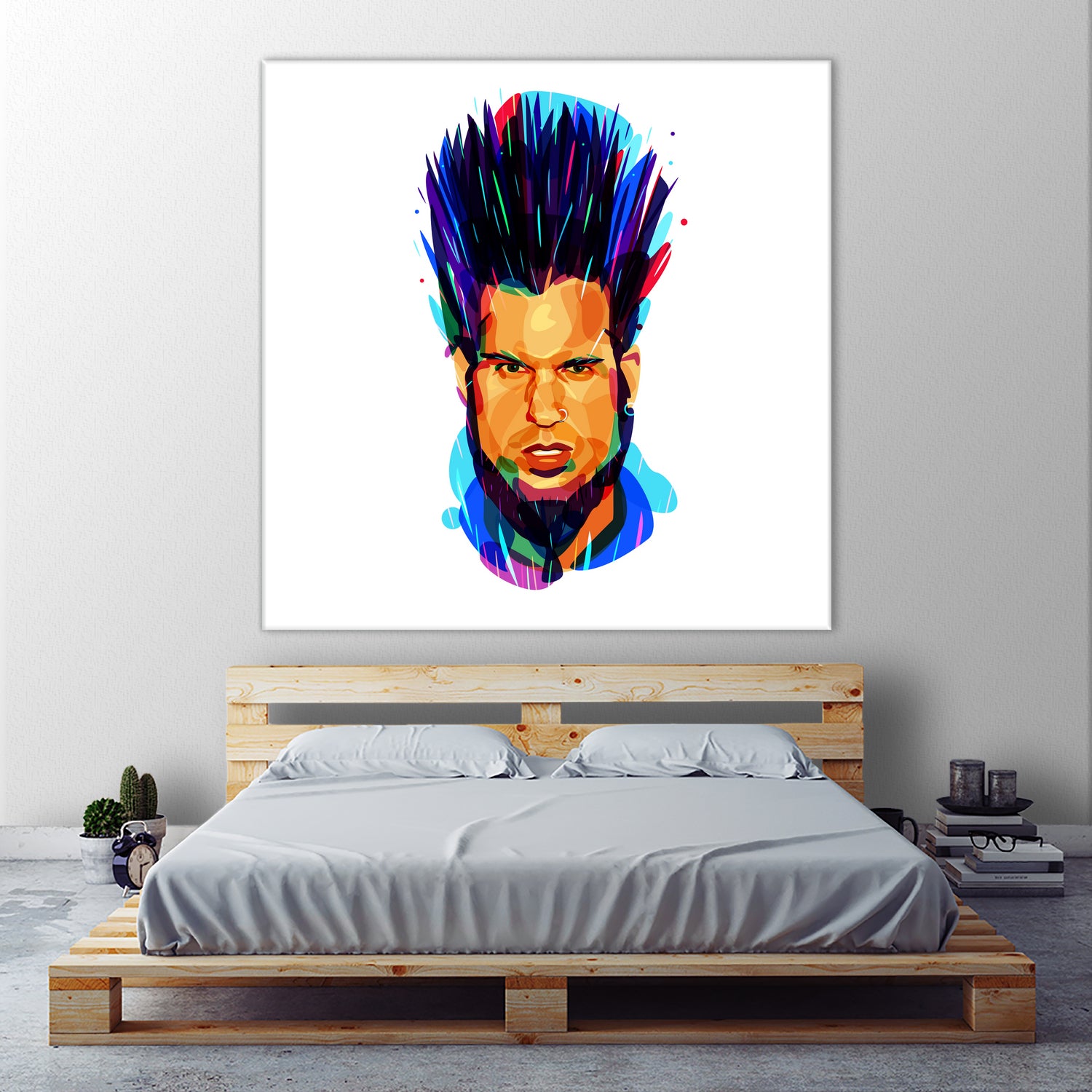 Wayne Static by Ilya Shapko on GIANT ART - blue digital drawing